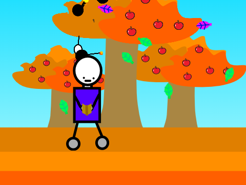Gravity Test and Leaf Collection with Bombs