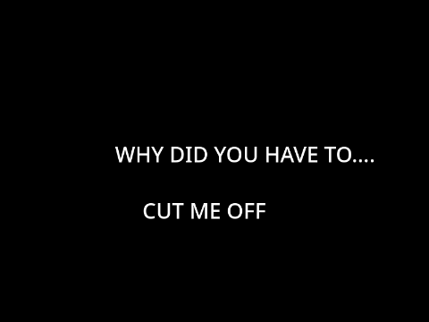 You didn't have to cut me off