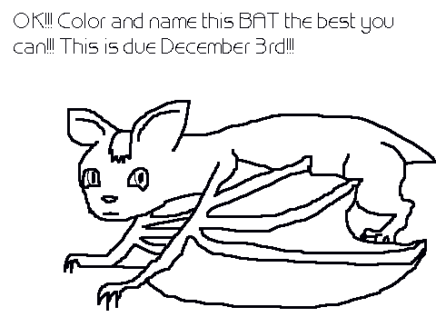 Bat coloring contest