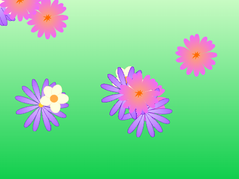 Simplified stamp flowers