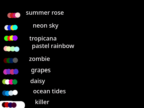 colour palettes