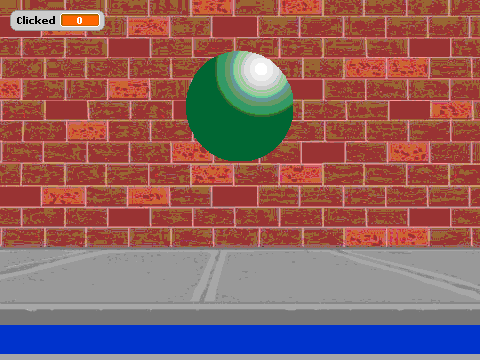 Bouncing Green Sphere - Line fixed