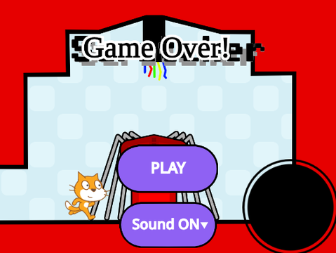 Scratch cat {beat the boss}{get past the obstacles}