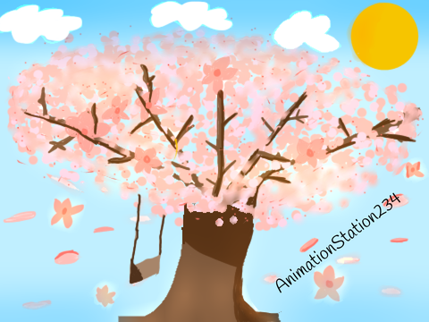 Cherry Blossom Tree Art
