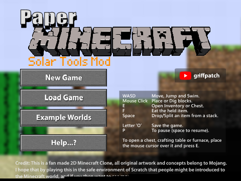 Paper Minecraft: Solar Tools Mod