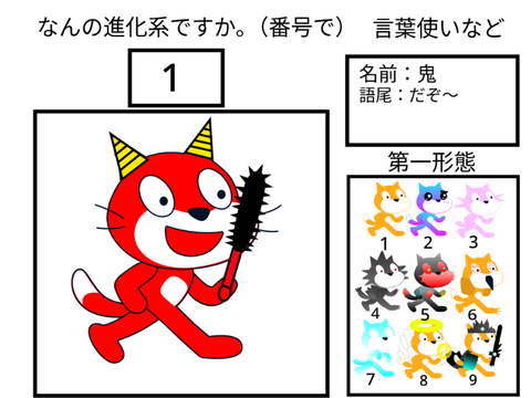 育成ゲーム進化系コラボ用紙　リミックス（2525scratchkun）