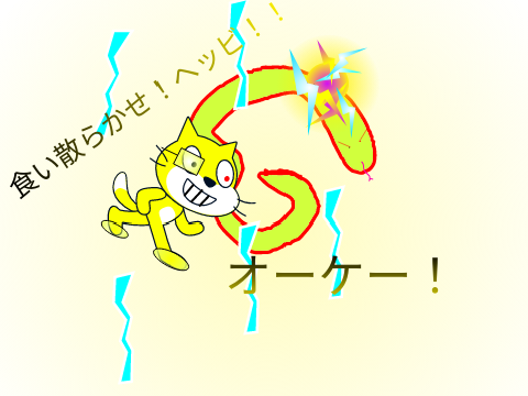 猛獣開眼　ファンアート　雷