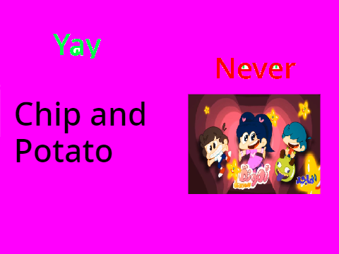 Amona Al Mazyona is lame! Chip and Potato has fame.