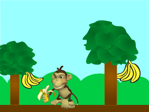 Monkey eating banana simulator