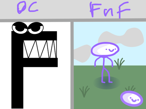 make F from alphabet lore a FNF caracter