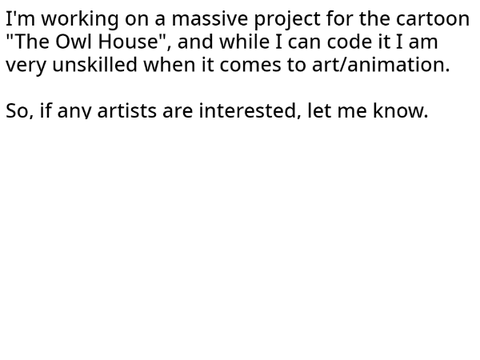 Artists Wanted!