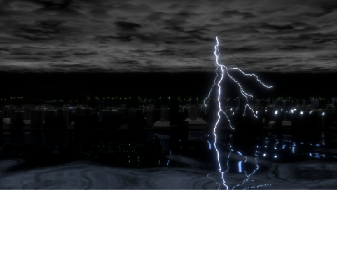 Blender: Lightning and City