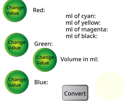 ml of CMYK (useful for printing)