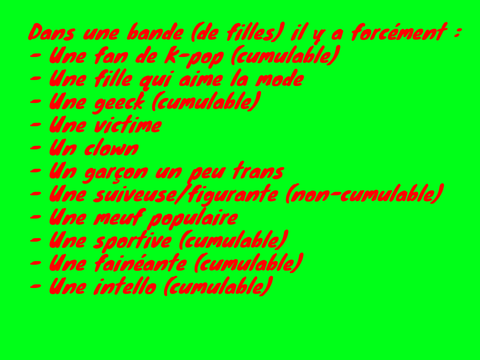 Dans une bande il y a obligatoirement (clique)