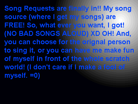 SONG REQUESTS ARE IN!