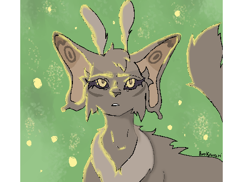 a random doodle of a cat moth ^^