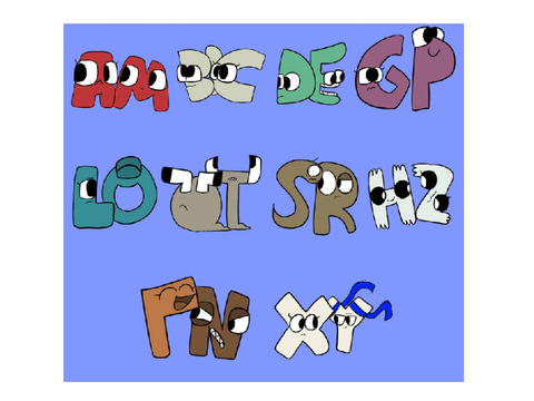 Can you vectorize these Alphabet Lore Fankids for me?