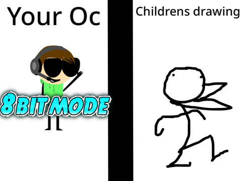 I will make your oc into childrens drawing remix