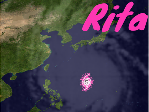 Animation of Typhoon Rita (1972)