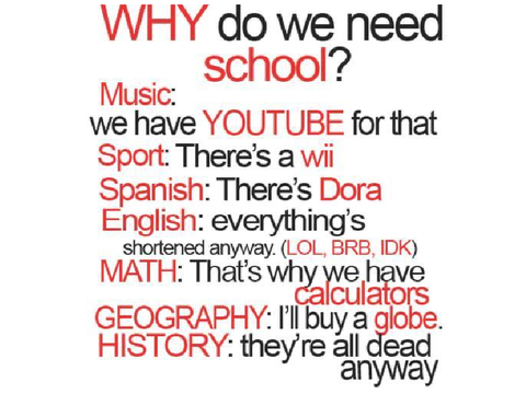 Why do we need school???