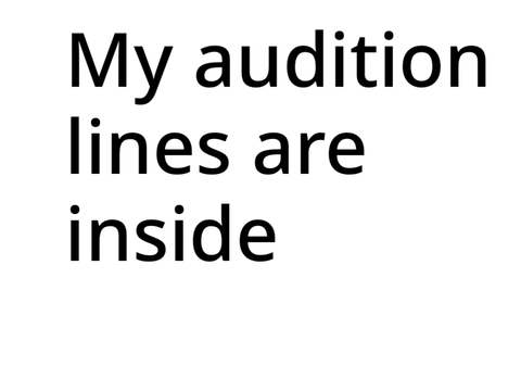 My Miscellaneous Audition 