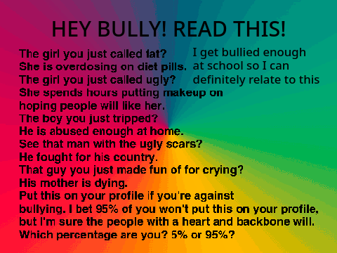 Bullies.... they're bad