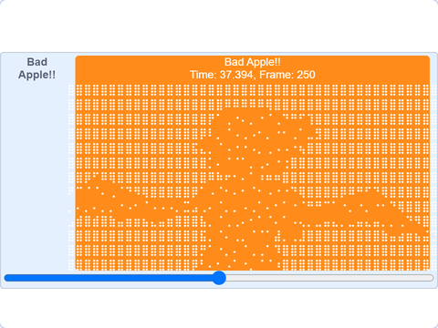 "Bad apple!!" Using Variable