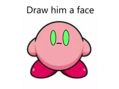 Remix and give kirby a face remix