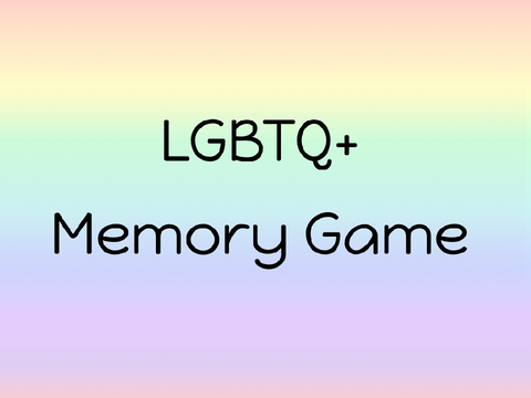 LGBTQ+ Memory Game