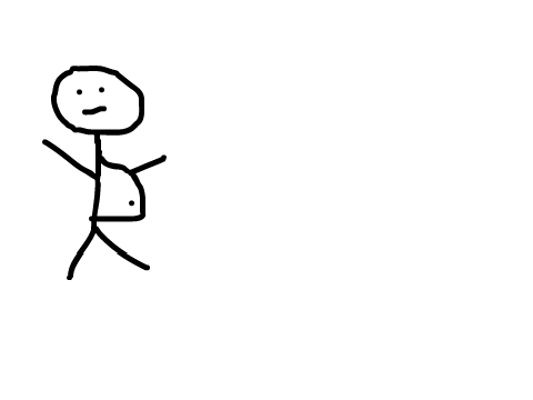 random man with donut animation