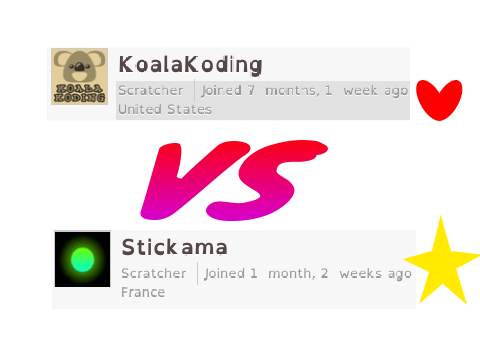 ROUND 2 VOTING @KoalaKoding vs @Stickama