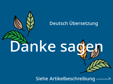 [Deutsch] Danke Sagen