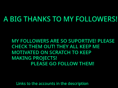 FIVE FOLLOWER SPECIAL! A BIG THANKS TO YOU