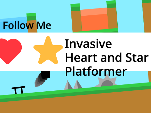 Invasive Heart and Star Platformer