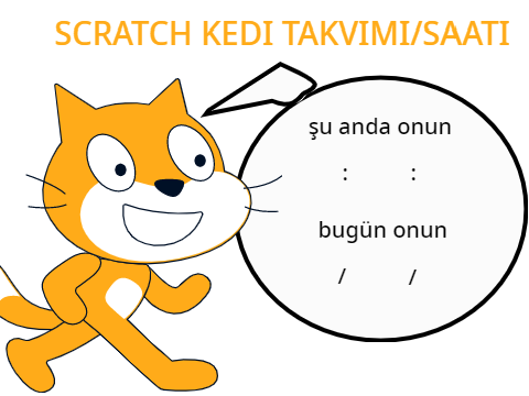 Scratch Kedi Takvimi/Saati