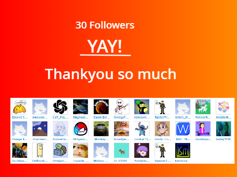 30 Followers!