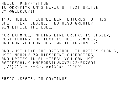 Text Writer (Improved)