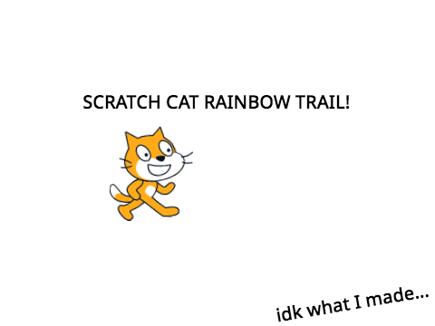 Scratch cat rainbow trail (fixed bugs)
