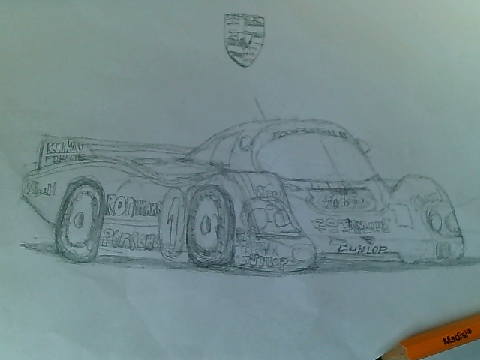 Porsche 962 Rothmans drawing