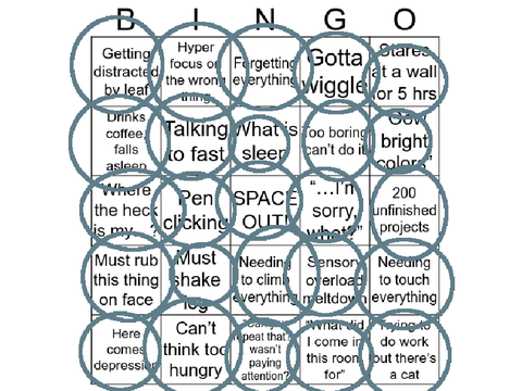 ADHD Bingo remix
