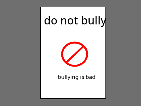 Antibullying poster