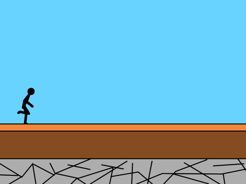 Stickman drinks gasoline