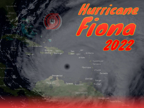 The track of Hurricane Fiona (2022)