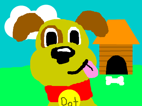 Lineless art: dog