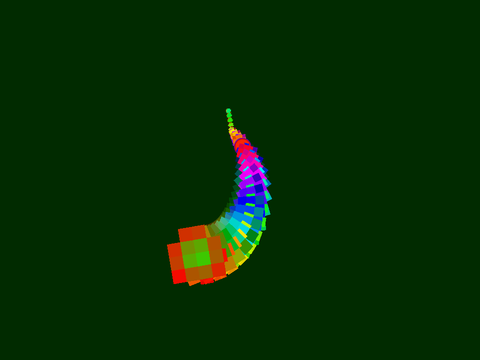 Three Dimensional spinning shape.