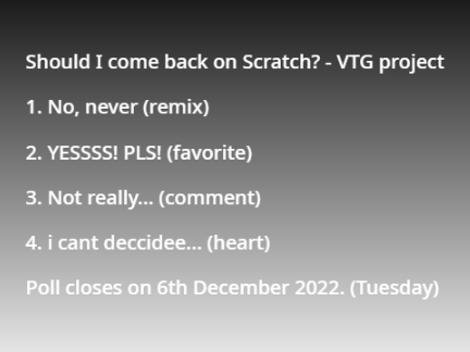 Should I come back on Scratch?