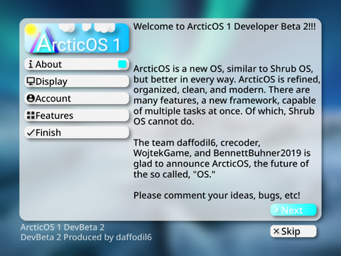 ArcticOS 1 DevBeta 2