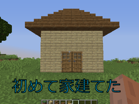 初めてマイクラで家みたいなものを建てた