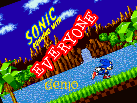Sonic running with EVERYONE
