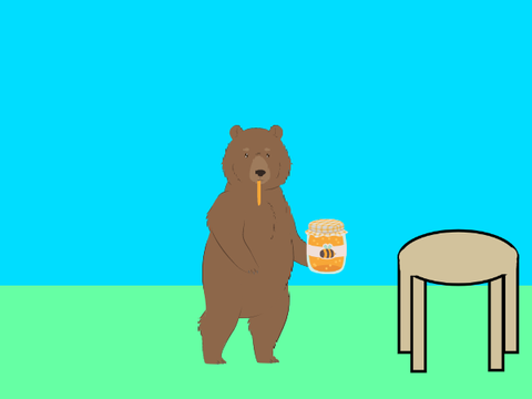 Bear and honey animation